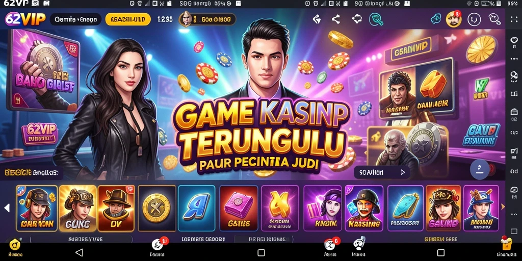 Screenshot utama 62VIP menunjukkan gameplay seru Kasino