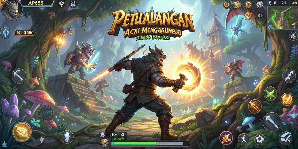 Tangkapan layar menunjukkan pertarungan epik dengan efek visual yang mengagumkan.
