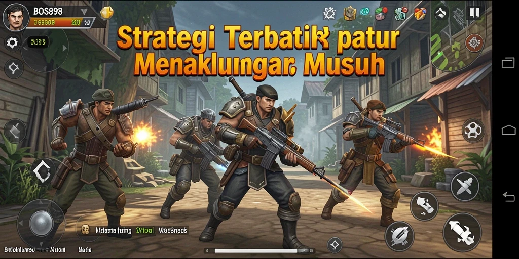 Screenshot gameplay BOS898 menampilkan aksi pertempuran strategis yang mendebarkan.