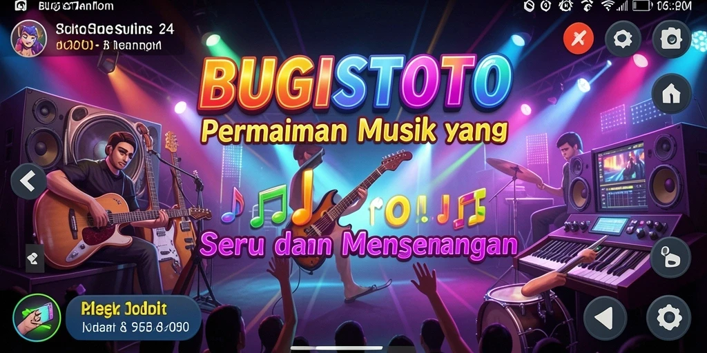 Screenshot BUGISTOTO menampilkan gameplay seru dalam permainan musik.