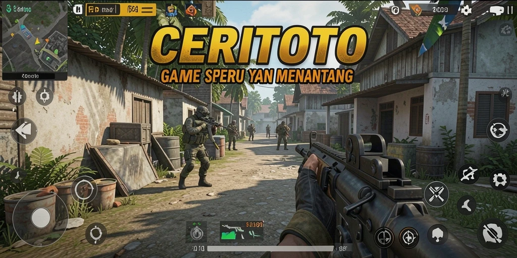 Screenshot CERITOTO menampilkan aksi laga yang mendebarkan dalam gameplay FPS.