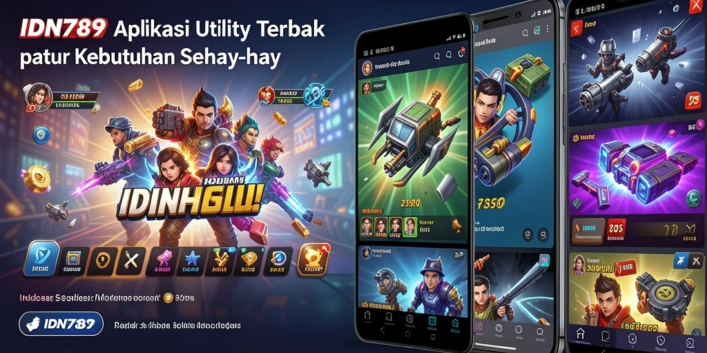 Tampilan utama IDN789 dengan fitur-fitur Utility yang menarik.