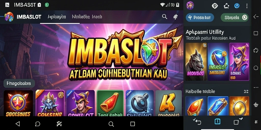 Tampilan utama <strong>IMBASLOT</strong> yang menunjukkan fitur utility.