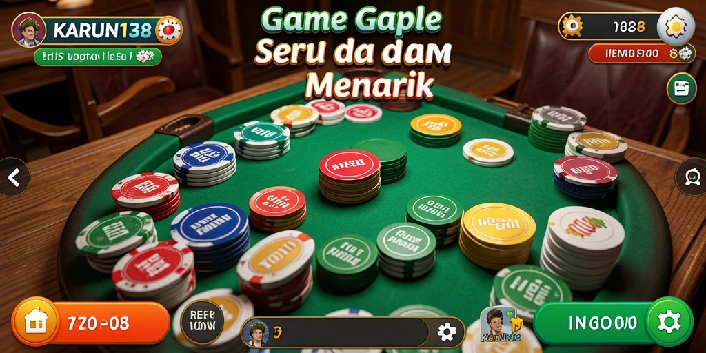 Tampilan gameplay Gaple yang menarik dan interaktif.