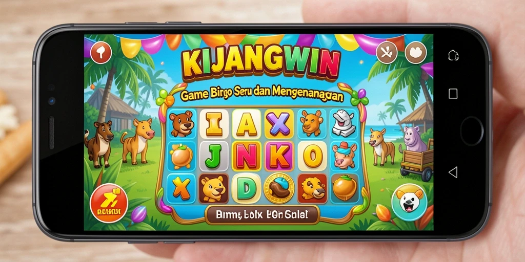 Screenshot KIJANGWIN menunjukkan gameplay bingo yang menarik dan interaktif.