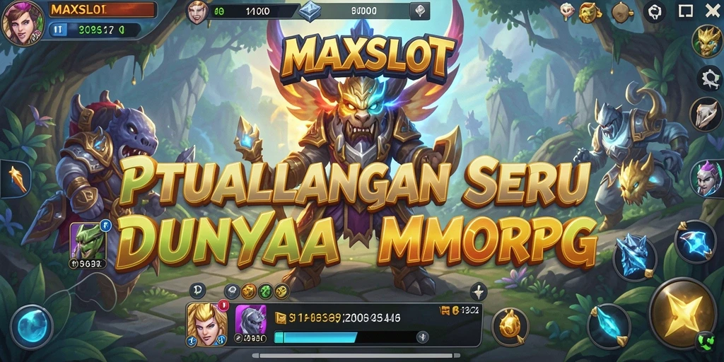 Tampilan gameplay seru dalam MAXSLOT dengan karakter dan pertempuran yang mendebarkan.