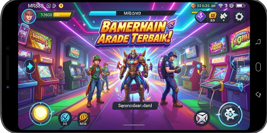 Tampilan gameplay seru dari MR888 dalam mode Arcade.