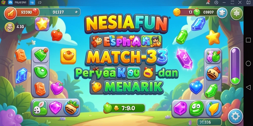 Screenshot gameplay NESIAFUN yang menampilkan aksi seru mencocokkan elemen.
