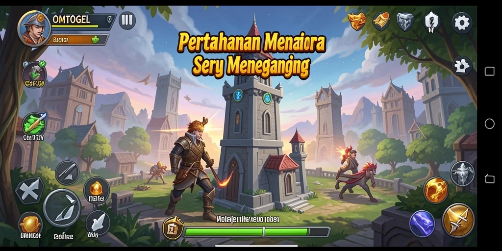 Gameplay menara pertahanan yang menegangkan dan seru.