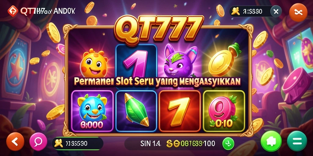 Tampilan gameplay seru dari QT777 dengan mesin slot yang beragam.