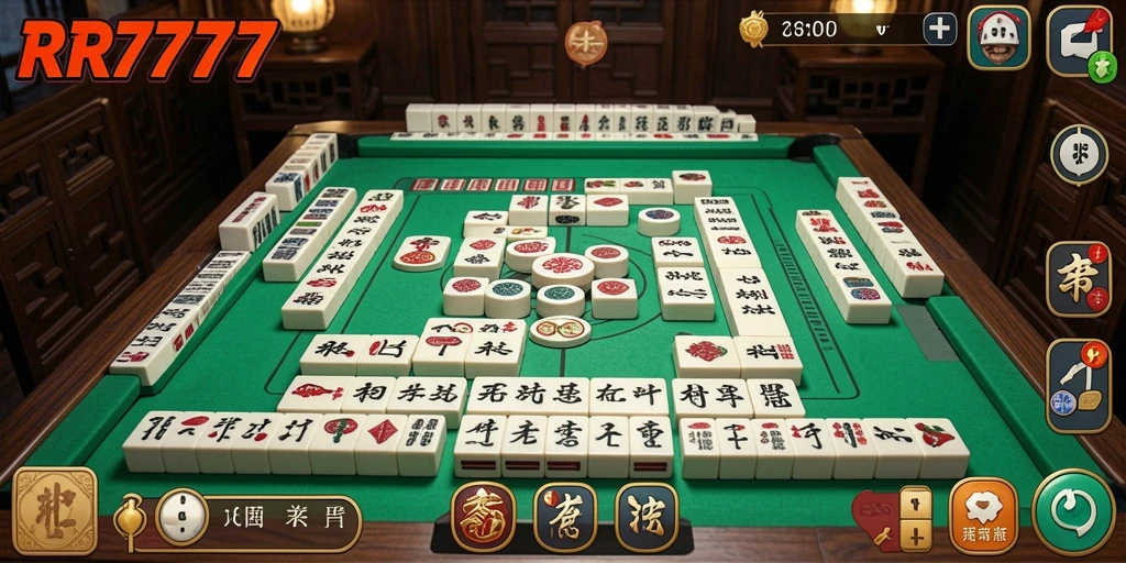Tampilan gameplay RR777 dengan elemen Mahjong yang menarik.
