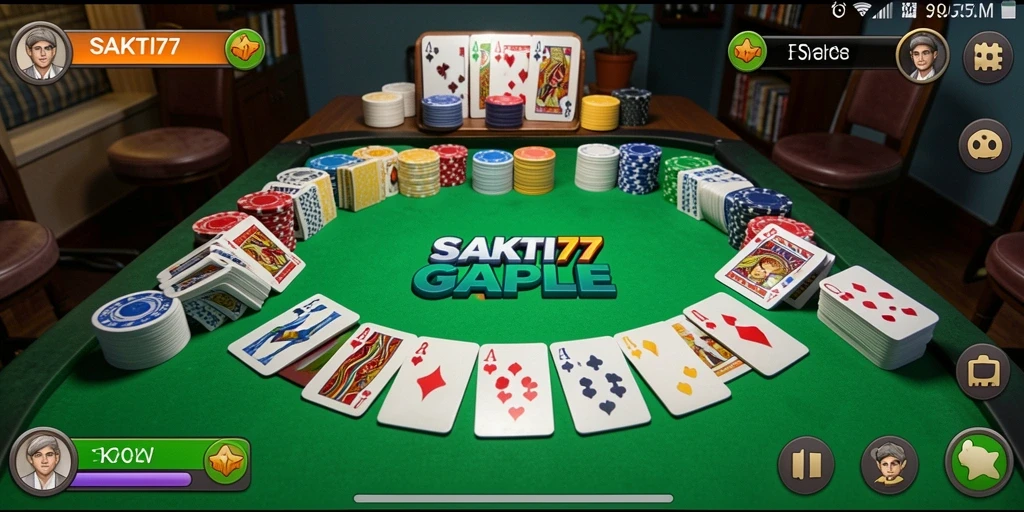 Tampilan permainan Gaple yang seru dan interaktif di SAKTI77.