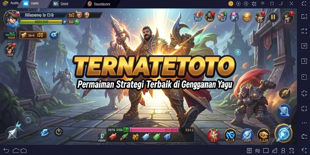 Screenshot menampilkan aksi strategis dalam TERNATETOTO.
