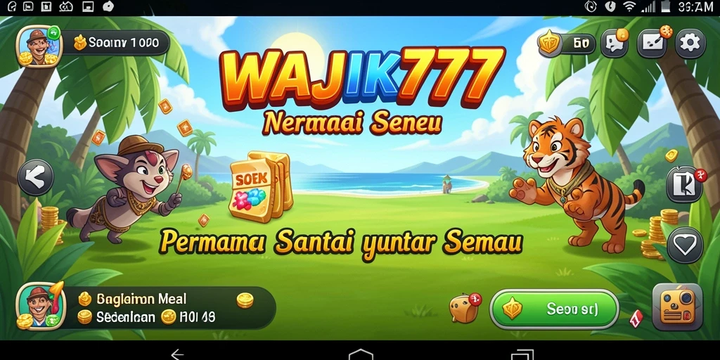Screenshot gameplay WAJIK777 menampilkan suasana santai dan menyenangkan.