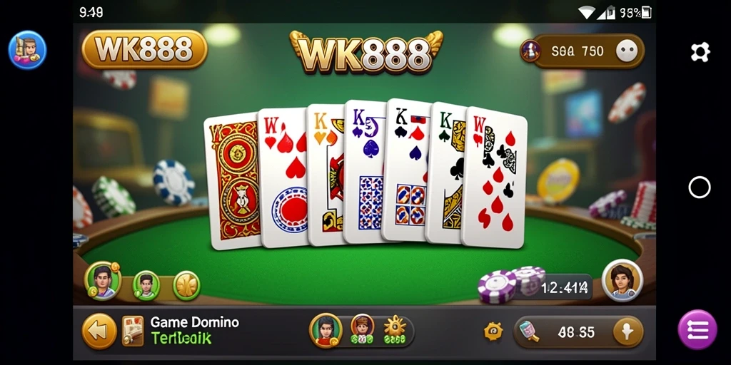 Tampilan gameplay seru dari game Domino WK888 yang memikat.
