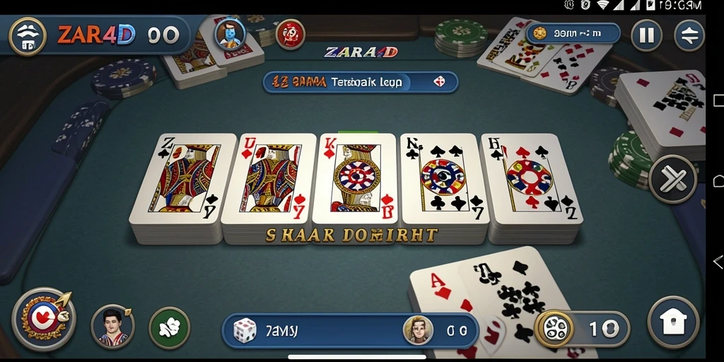 Screenshot gameplay ZARA4D yang menampilkan serunya bermain Domino.